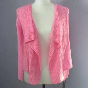 Bubblegum Pink Waterfall Cardigan